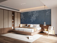 Bedroom interior styled with Floral Elegance wall mural