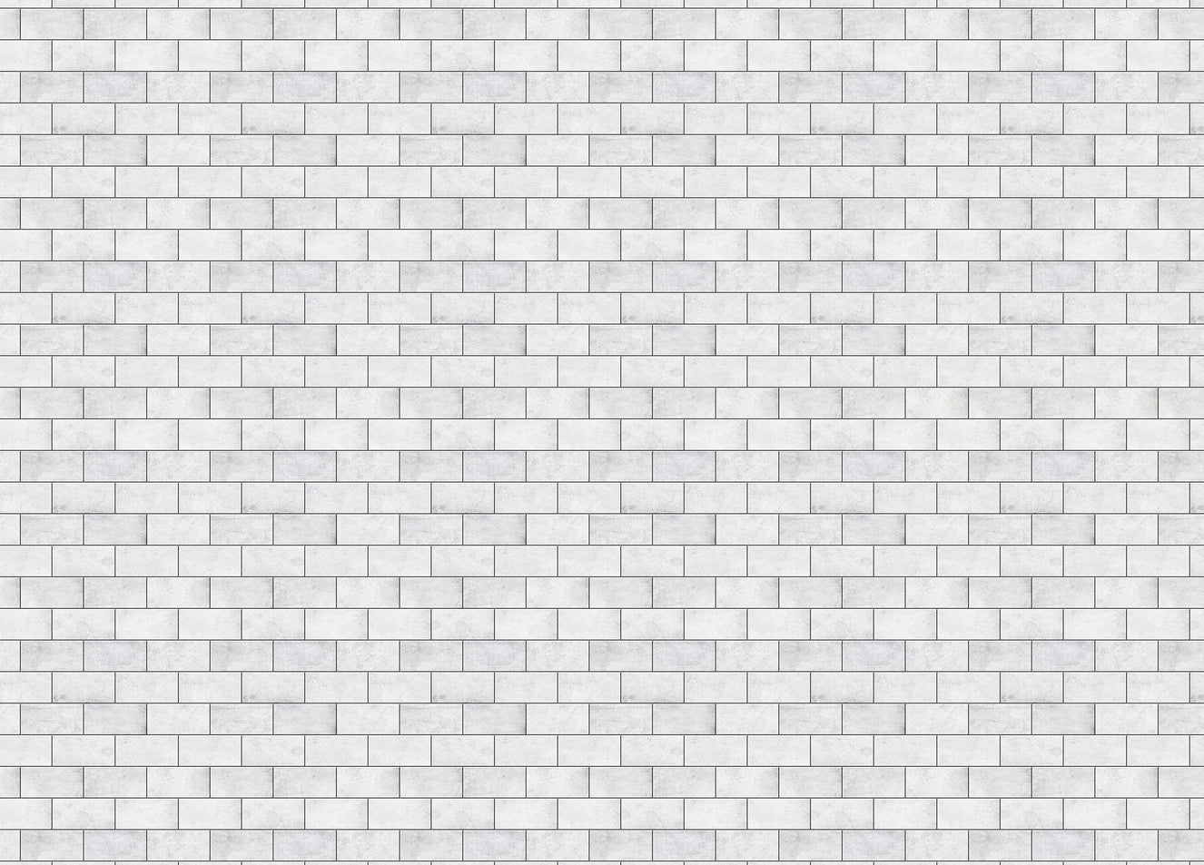 White Color Winter Frost Brick Removable Wallpaper