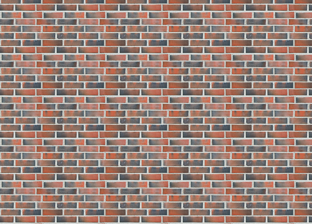 Vintage Burned Red Lining Brick Wallpaper