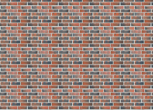 Vintage Burned Red Lining Brick Wallpaper