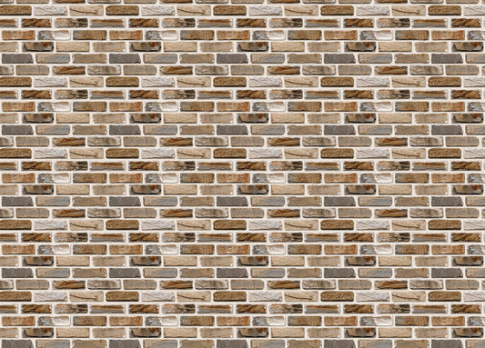 Colorful Digital Seamless Elevation Brick Wall Design Wallpaper