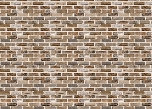 Colorful Digital Seamless Elevation Brick Wall Design Wallpaper