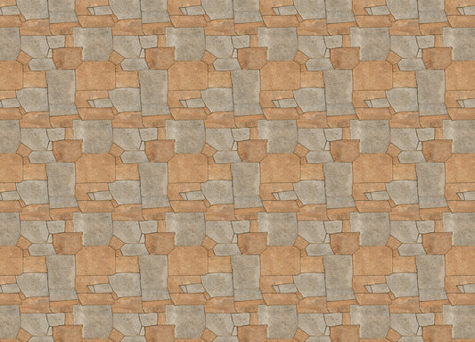 Natural Stone Pavement Orange Color Wallpaper