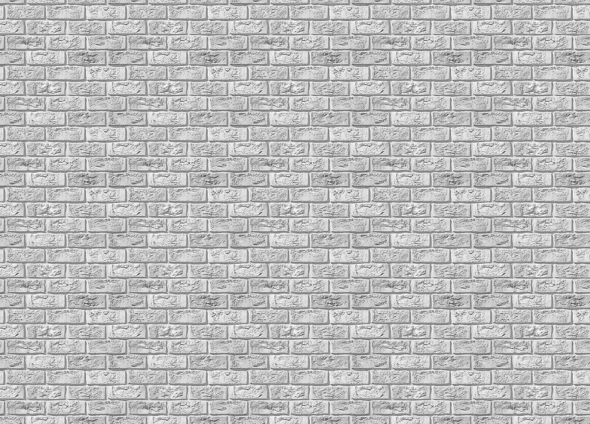 Rustic Vintage White Color Brick Wallpaper For Walls