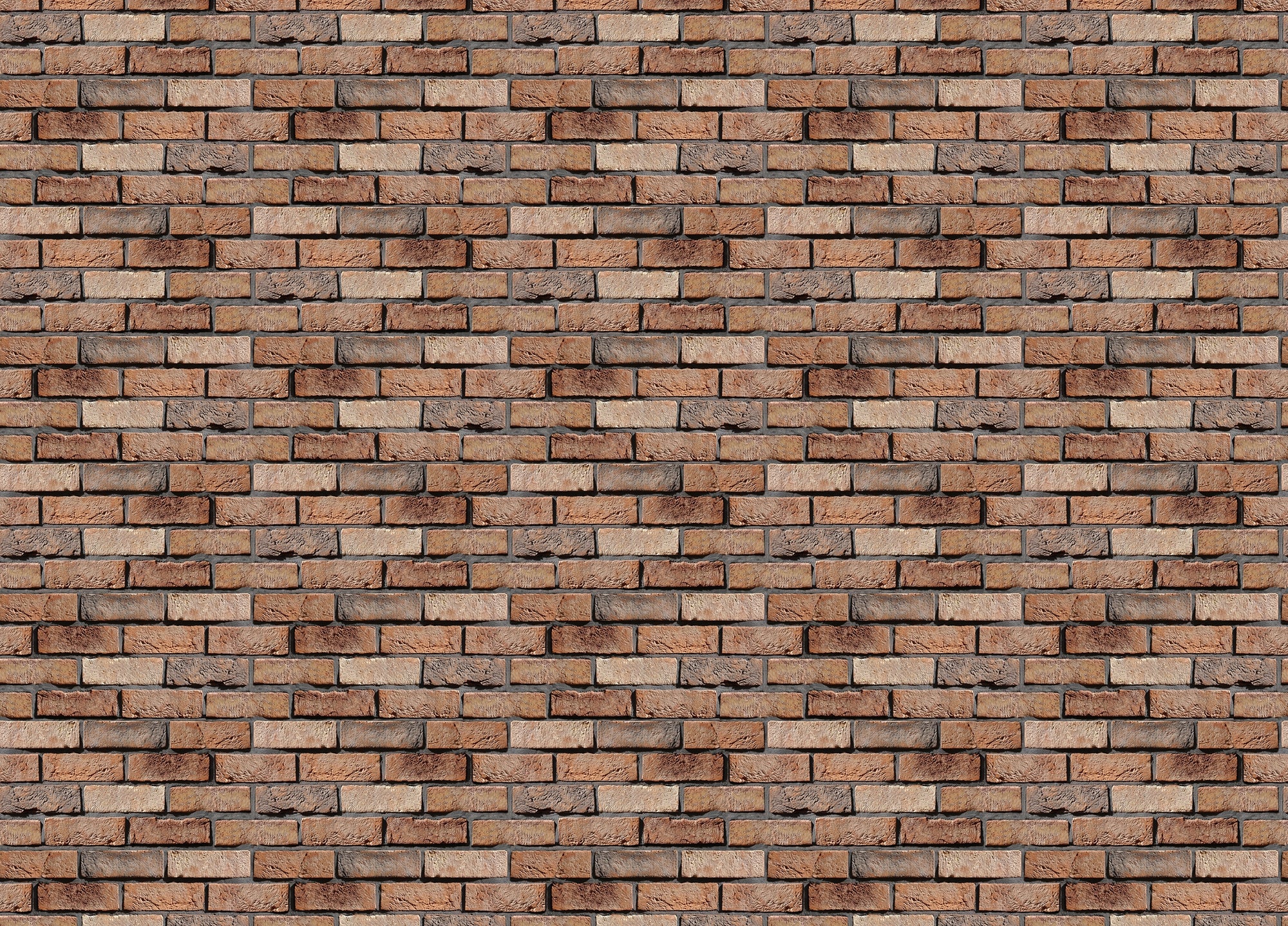 Old Red Brick Wall Rustic Texture Design Wallpaper