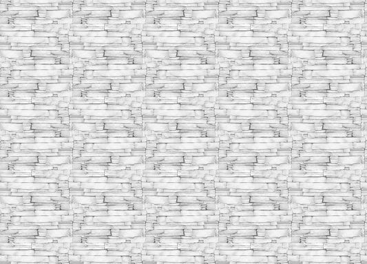White Color Limestone Decorative Pattern Aligned Masonry Wallpaper