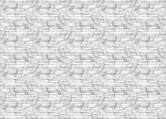 White Color Limestone Decorative Pattern Aligned Masonry Wallpaper