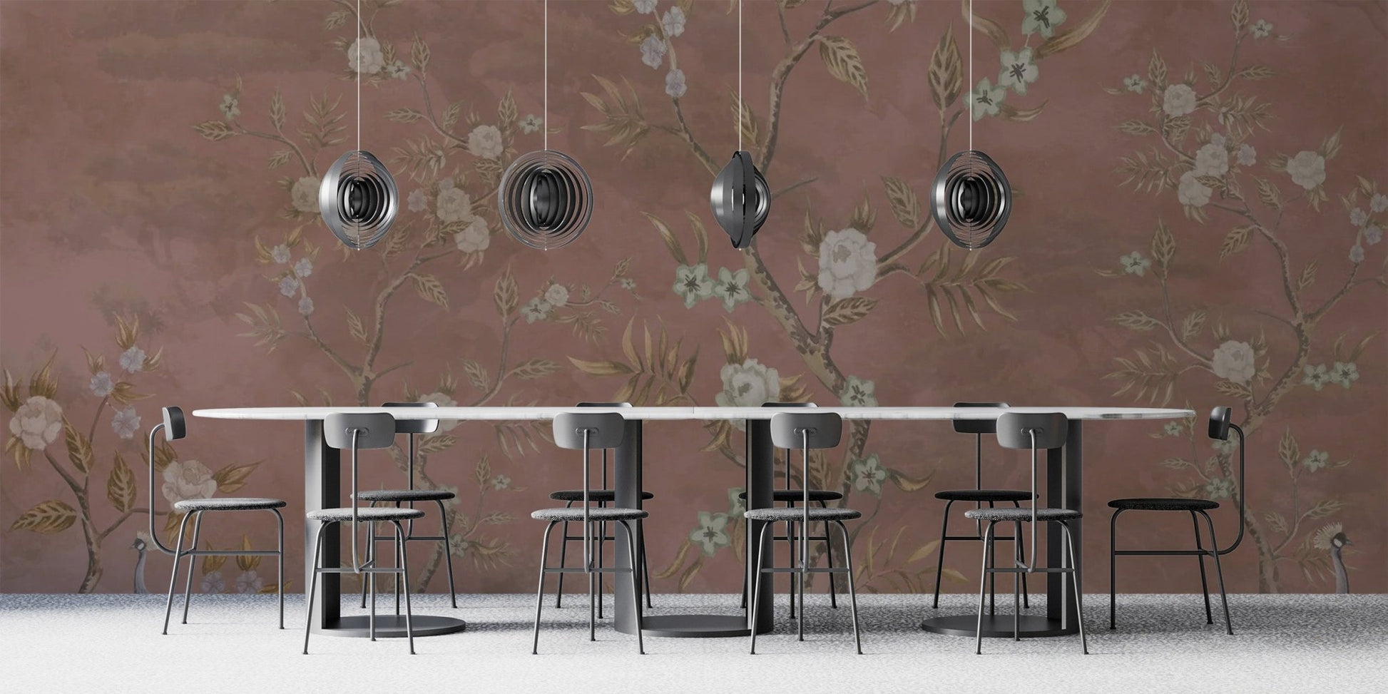Brown Chinoiserie Wall Mural - Wallanza