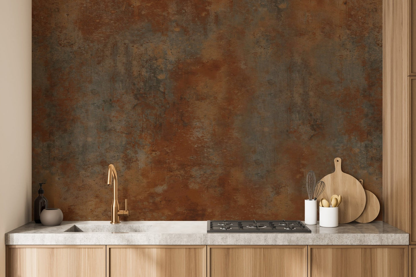 Brown Rust Metal Wallpaper - Wallanza