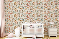 Vintage style mushroom and cricket pattern design.