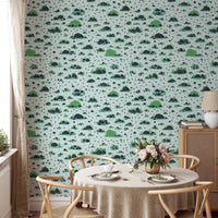 Bushes and Footprints Wallpaper - Wallanza