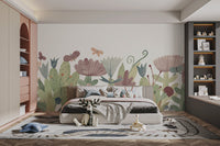 Butterfly Garden Wallpaper Mural - Wallanza