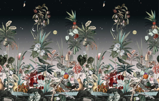 Midnight Botanical Wall Mural