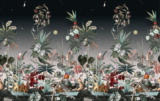Midnight Botanical Wall Mural