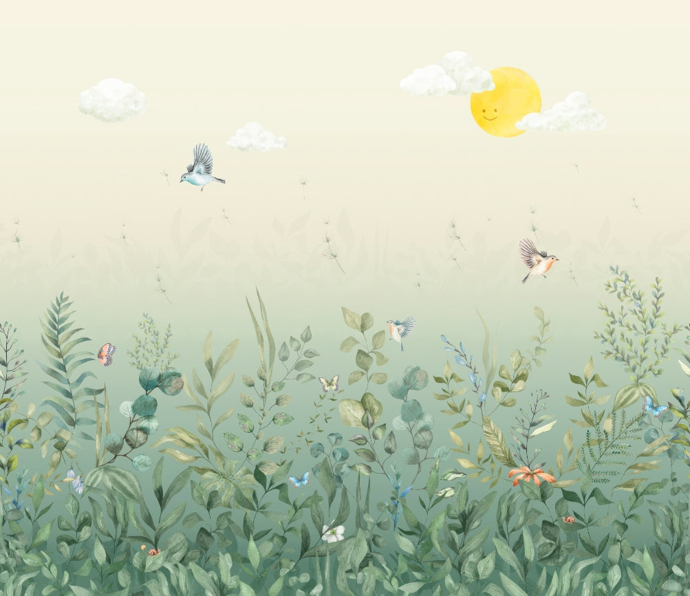 Sunshine Garden Wallpaper Mural