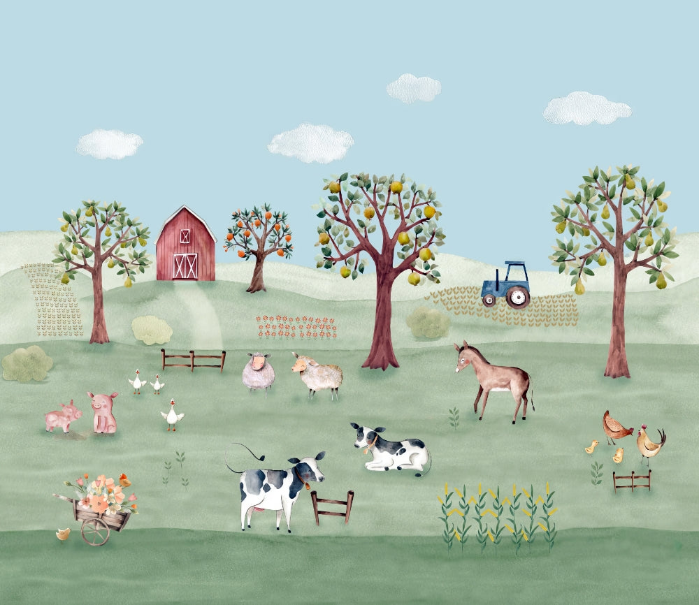 Rustic Farmyard Wall Mural