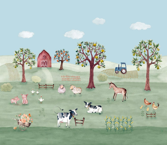 Rustic Farmyard Wall Mural