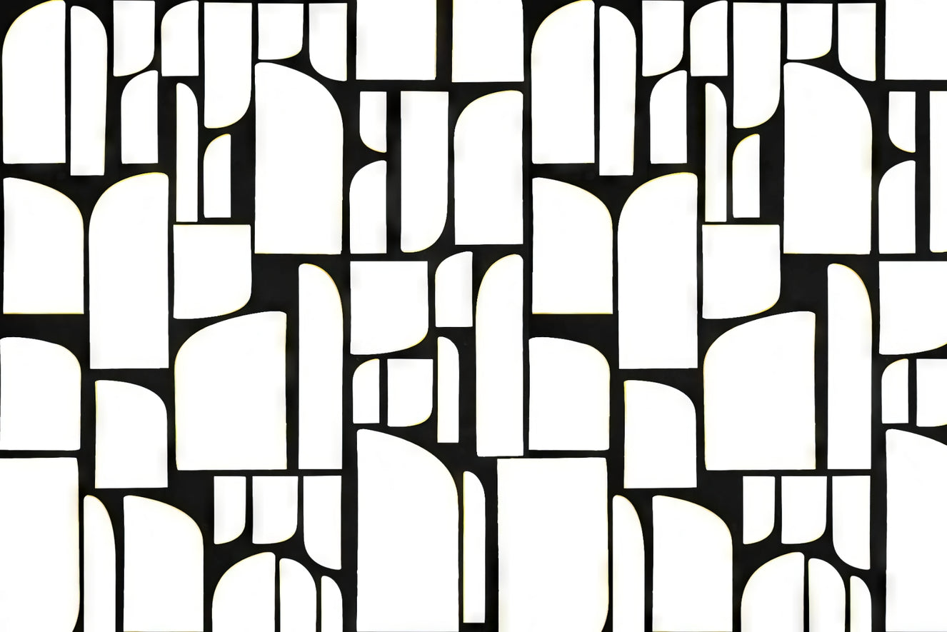 Monochrome Arches Design Wall Mural