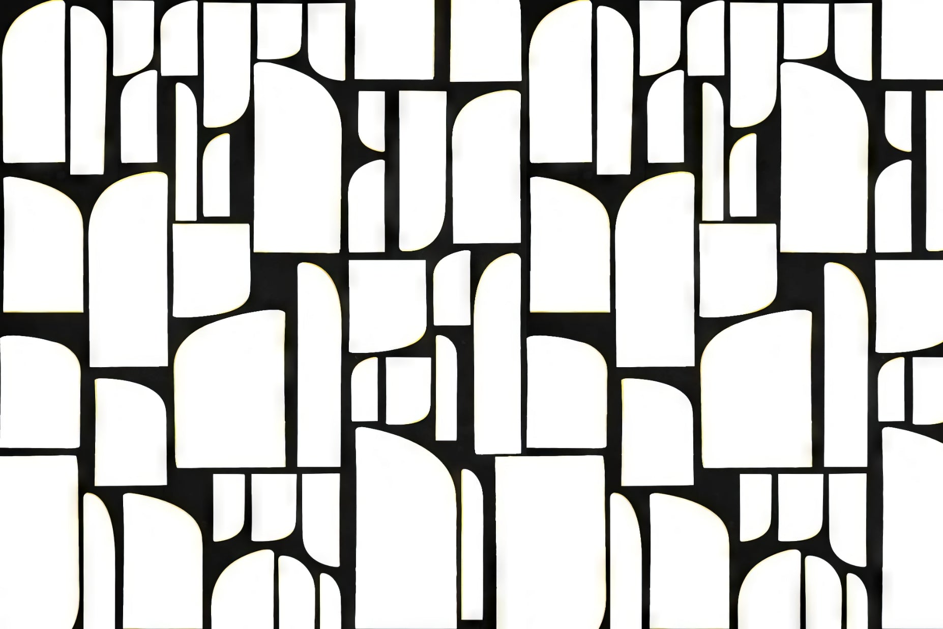 Monochrome Arches Design Wall Mural