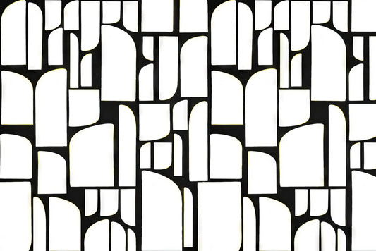 Monochrome Arches Design Wall Mural