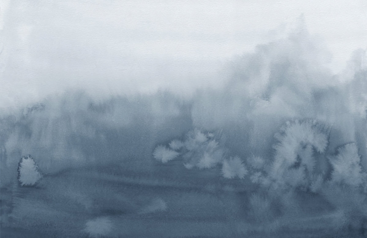 Blue Watercolor Wallpaper Mural