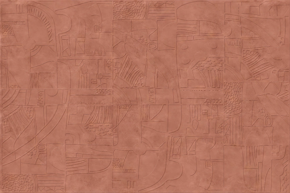 Modern Terracotta Textured Wallpaper Mural