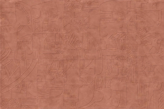 Modern Terracotta Textured Wallpaper Mural