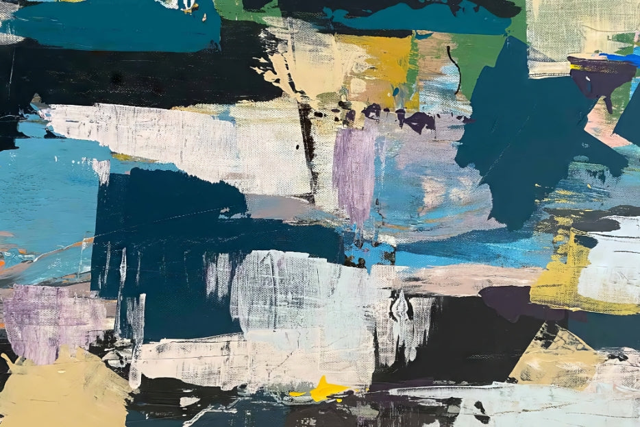 Abstract Brush Strokes Wall Mural