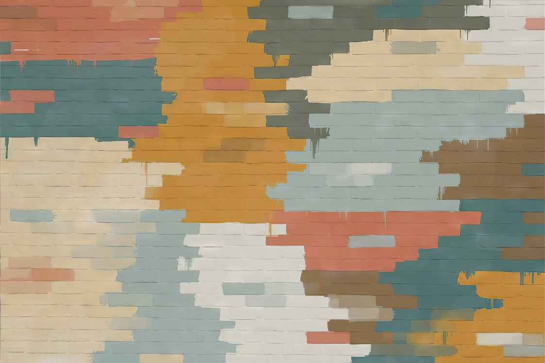Colorful Bricks Wallpaper Mural