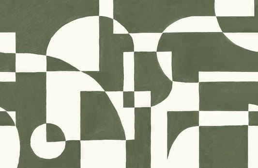 Emerald Geometric Wallpaper Mural