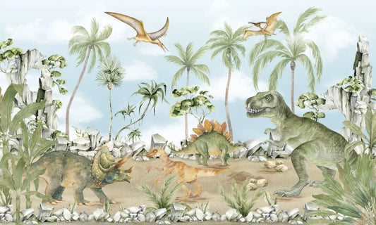 Dinosaur Kids Room Wall Mural