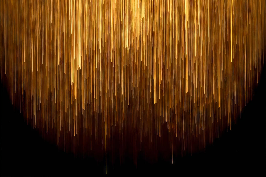 Gold Geometric Line Wallpaper Mural