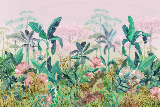 Lush Tropical Jungle Wall Mural