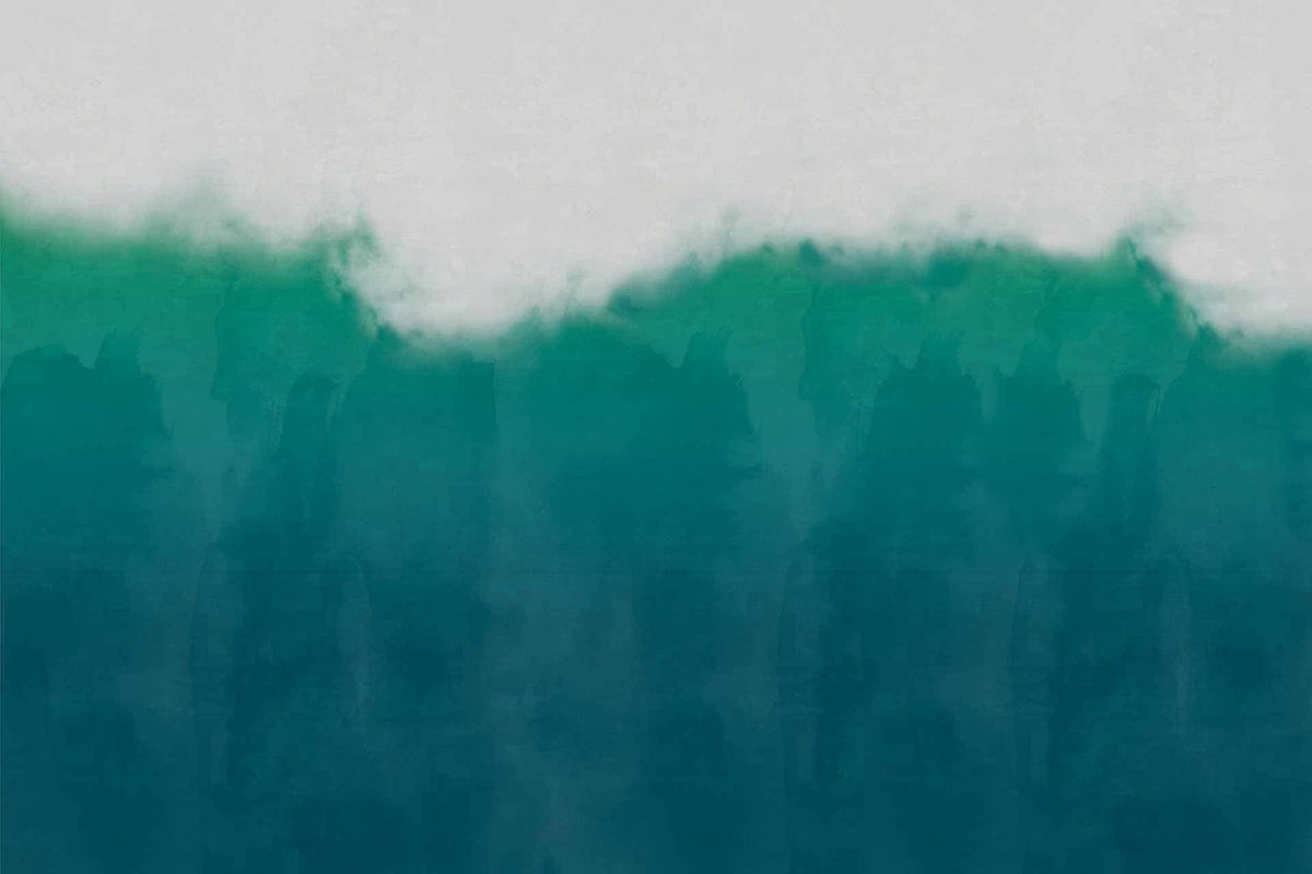 Watercolor Beach Wall Mural in your room — zoomed