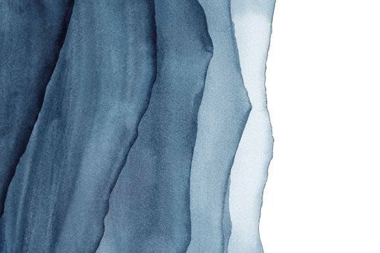 Abstract Blue Waves Wallpaper Mural