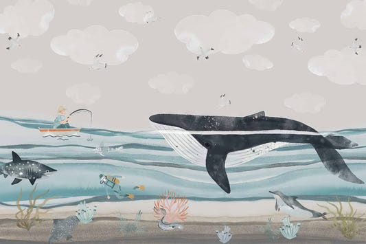 Big Whale Kids Wallpaper Mural
