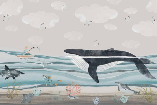 Big Whale Kids Wallpaper Mural