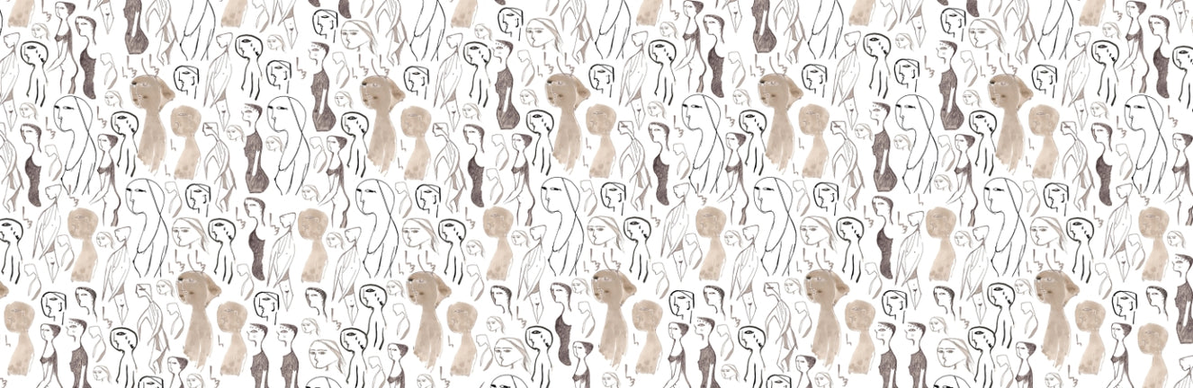 Artistic Faces Wallpaper Mural