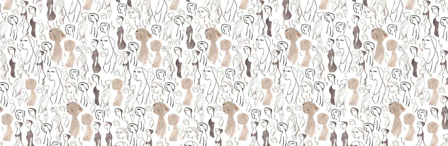 Artistic Faces Wallpaper Mural