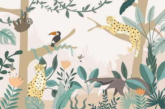Rainforest Friends Wall Mural