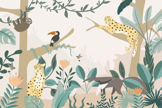 Rainforest Friends Wall Mural