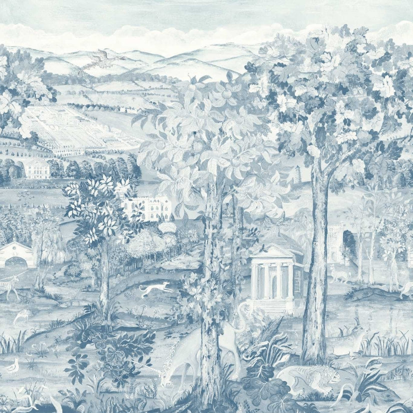 Blue Zoffany Scene Wall Mural