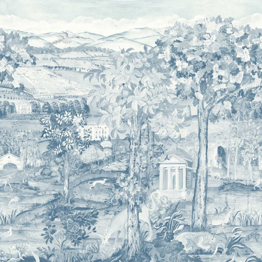 Blue Zoffany Scene Wall Mural