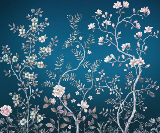 Blue Chinoiserie Wall Mural