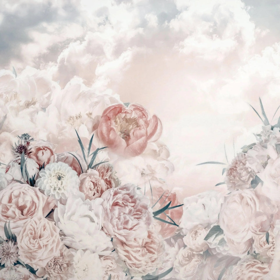 Pink White Flower Wallpaper Mural