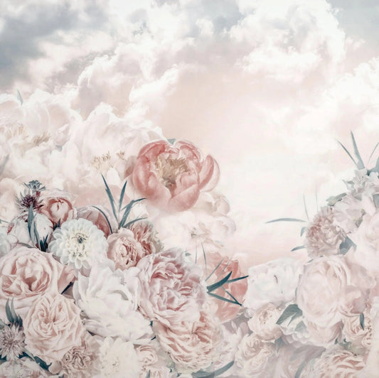 Pink White Flower Wallpaper Mural