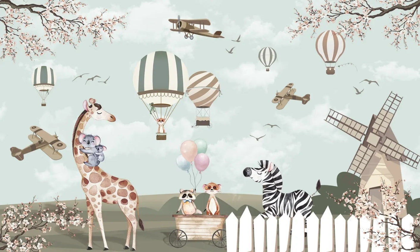 Kids Woodland Animals Wallpaper