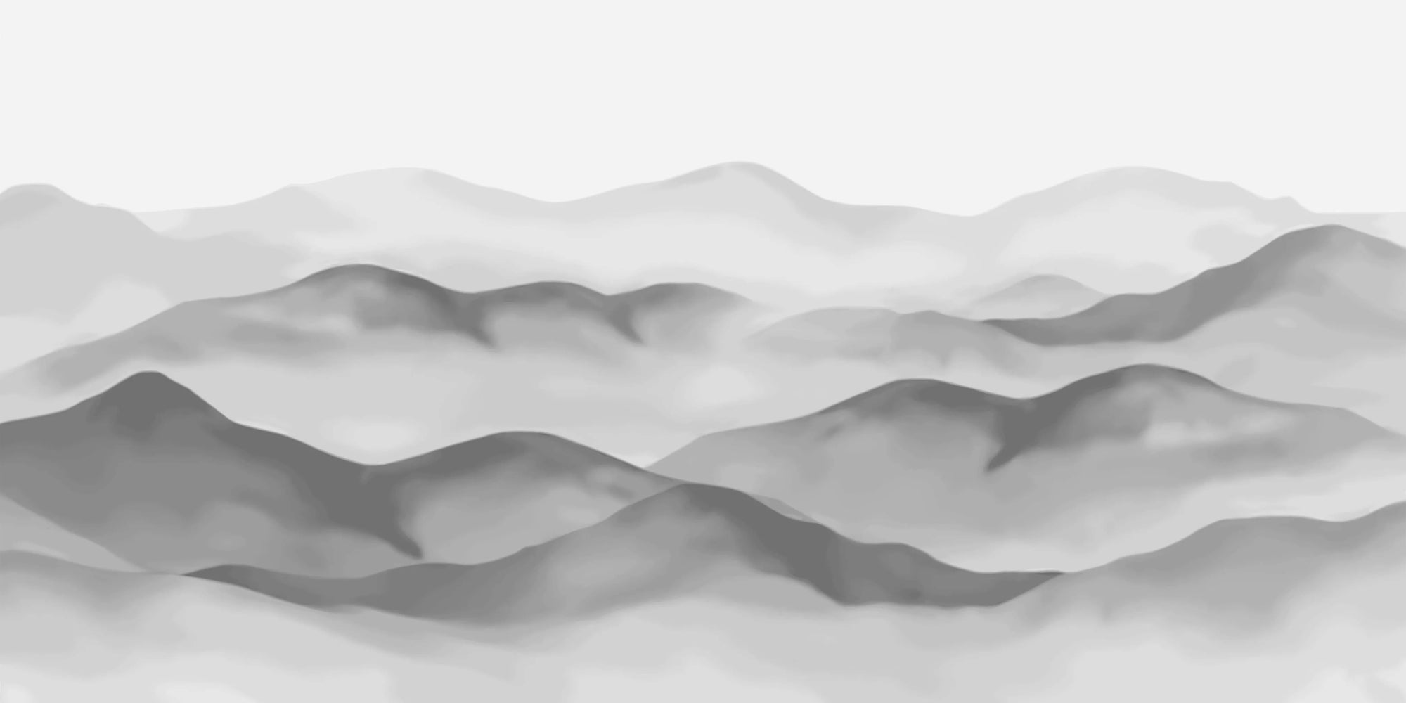 Grey Watercolor Peaks Wallpaper