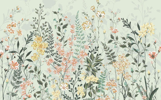 Watercolor Flower Meadow Wallpaper