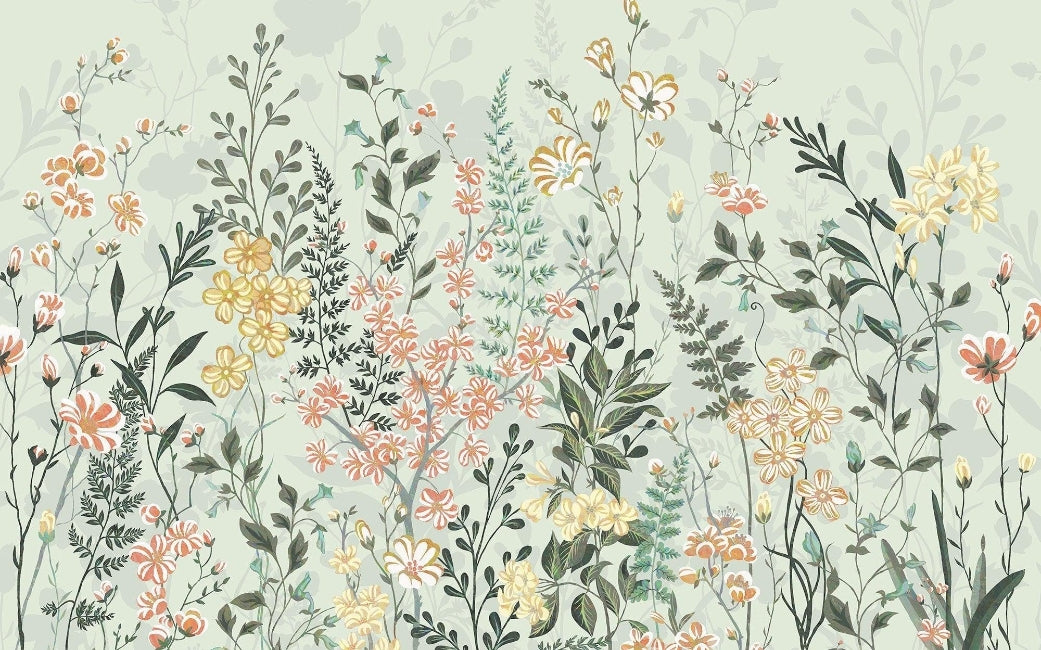 Watercolor Flower Meadow Wallpaper